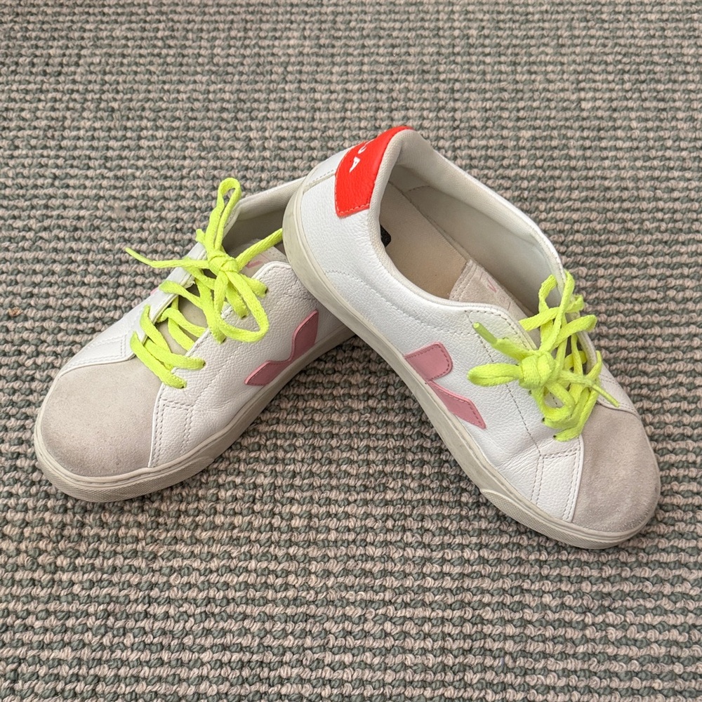 Veja Kids Sneakers in White and Gray